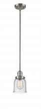 Innovations Lighting 201S-SN-G54 - Bell - 1 Light - 5 inch - Brushed Satin Nickel - Stem Hung - Mini Pendant