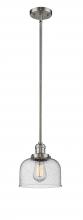 Innovations Lighting 201S-SN-G74 - Bell - 1 Light - 8 inch - Brushed Satin Nickel - Stem Hung - Mini Pendant