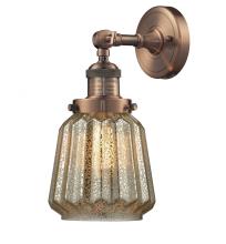 Innovations Lighting 203-AC-G146-LED - Chatham - 1 Light - 7 inch - Antique Copper - Adjustable Sconce