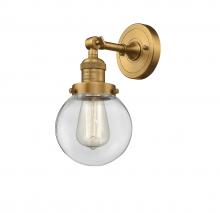 Innovations Lighting 203-BB-G202-6 - Beacon - 1 Light - 6 inch - Brushed Brass - Sconce