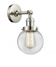 Innovations Lighting 203-PN-G202-6 - Beacon - 1 Light - 6 inch - Polished Nickel - Sconce