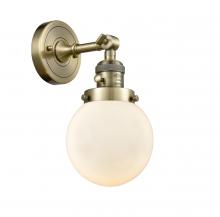 Innovations Lighting 203SW-AB-G201-6-LED - Beacon - 1 Light - 6 inch - Antique Brass - Sconce