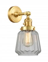 Innovations Lighting 203SW-SG-G142 - Chatham - 1 Light - 7 inch - Satin Gold - Sconce