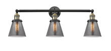 Innovations Lighting 205-BAB-G63 - Cone - 3 Light - 30 inch - Black Antique Brass - Bath Vanity Light