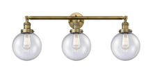 Innovations Lighting 205-BB-G204-8 - Beacon - 3 Light - 32 inch - Brushed Brass - Bath Vanity Light