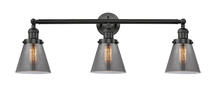 Innovations Lighting 205-BK-G63 - Cone - 3 Light - 30 inch - Matte Black - Bath Vanity Light