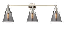 Innovations Lighting 205-PN-G63 - Cone - 3 Light - 30 inch - Polished Nickel - Bath Vanity Light