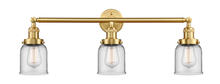 Innovations Lighting 205-SG-G52 - Bell - 3 Light - 30 inch - Satin Gold - Bath Vanity Light