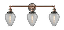 Innovations Lighting 205BP-ACBK-G165 - Geneseo - 3 Light - 32 inch - Antique Copper - Bath Vanity Light