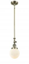 Innovations Lighting 206-AB-G201-6 - Beacon - 1 Light - 6 inch - Antique Brass - Stem Hung - Mini Pendant