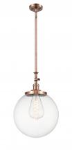 Innovations Lighting 206-AC-G202-14 - Beacon - 1 Light - 12 inch - Antique Copper - Stem Hung - Mini Pendant