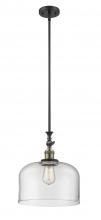 Innovations Lighting 206-BAB-G72-L - Bell - 1 Light - 12 inch - Black Antique Brass - Stem Hung - Adjustable Mini Pendant