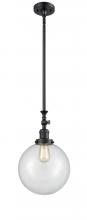 Innovations Lighting 206-BK-G202-10 - Beacon - 1 Light - 10 inch - Matte Black - Stem Hung - Mini Pendant