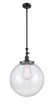 Innovations Lighting 206-BK-G204-16 - Beacon - 1 Light - 16 inch - Matte Black - Stem Hung - Mini Pendant