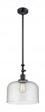 Innovations Lighting 206-BK-G74-L - Bell - 1 Light - 12 inch - Matte Black - Stem Hung - Mini Pendant