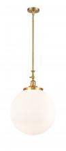 Innovations Lighting 206-SG-G201-16 - Beacon - 1 Light - 12 inch - Satin Gold - Stem Hung - Mini Pendant