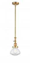 Innovations Lighting 206-SG-G322 - Olean - 1 Light - 7 inch - Satin Gold - Stem Hung - Mini Pendant