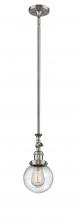 Innovations Lighting 206-SN-G204-6 - Beacon - 1 Light - 6 inch - Brushed Satin Nickel - Stem Hung - Mini Pendant