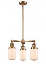 Innovations Lighting 207-BB-G311 - Dover - 3 Light - 17 inch - Brushed Brass - Stem Hung - Chandelier