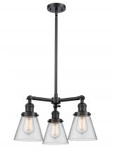 Innovations Lighting 207-BK-G62 - Cone - 3 Light - 19 inch - Matte Black - Stem Hung - Chandelier