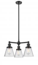 Innovations Lighting 207-OB-G64 - Cone - 3 Light - 19 inch - Oil Rubbed Bronze - Stem Hung - Chandelier