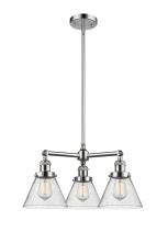 Innovations Lighting 207-PC-G44 - Cone - 3 Light - 22 inch - Polished Chrome - Stem Hung - Chandelier