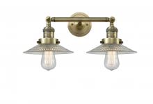 Innovations Lighting 208-AB-G2-LED - Halophane - 2 Light - 18 inch - Antique Brass - Bath Vanity Light