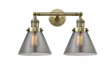 Innovations Lighting 208-AB-G43 - Cone - 2 Light - 18 inch - Antique Brass - Bath Vanity Light