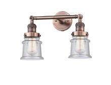 Innovations Lighting 208-AC-G184S - Canton - 2 Light - 17 inch - Antique Copper - Bath Vanity Light