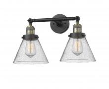 Innovations Lighting 208-BAB-G44 - Cone - 2 Light - 18 inch - Black Antique Brass - Bath Vanity Light