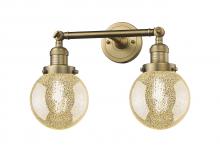 Innovations Lighting 208-BB-G208-6 - Beacon - 2 Light - 17 inch - Brushed Brass - Adjustable Bath Vanity Light