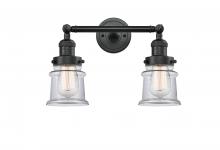 Innovations Lighting 208-BK-G182S - Canton - 2 Light - 17 inch - Matte Black - Bath Vanity Light