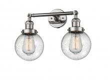 Innovations Lighting 208-PN-G204-6 - Beacon - 2 Light - 17 inch - Polished Nickel - Adjustable Bath Vanity Light