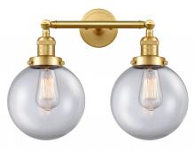 Innovations Lighting 208-SG-G202-8 - Beacon - 2 Light - 19 inch - Satin Gold - Adjustable Bath Vanity Light