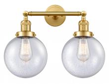 Innovations Lighting 208-SG-G204-8 - Beacon - 2 Light - 19 inch - Satin Gold - Adjustable Bath Vanity Light