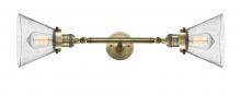 Innovations Lighting 208L-AB-G44 - Cone - 2 Light - 8 inch - Antique Brass - Adjustable Bath Vanity Light