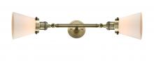 Innovations Lighting 208L-AB-G61 - Cone - 2 Light - 6 inch - Antique Brass - Adjustable Bath Vanity Light