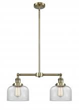 Innovations Lighting 209-AB-G72 - Bell - 2 Light - 21 inch - Antique Brass - Stem Hung - Adjustable Island Light