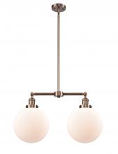 Innovations Lighting 209-AC-G201-10 - Beacon - 2 Light - 25 inch - Antique Copper - Stem Hung - Adjustable Island Light