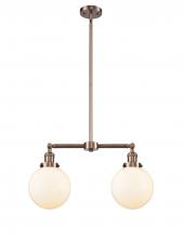 Innovations Lighting 209-AC-G201-8 - Beacon - 2 Light - 25 inch - Antique Copper - Stem Hung - Adjustable Island Light