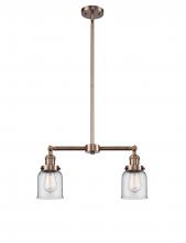 Innovations Lighting 209-AC-G52 - Bell - 2 Light - 21 inch - Antique Copper - Stem Hung - Adjustable Island Light