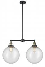 Innovations Lighting 209-BAB-G204-12 - Beacon - 2 Light - 27 inch - Black Antique Brass - Stem Hung - Adjustable Island Light