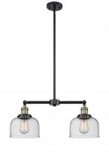 Innovations Lighting 209-BAB-G74 - Bell - 2 Light - 21 inch - Black Antique Brass - Stem Hung - Adjustable Island Light