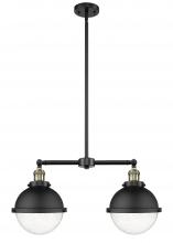 Innovations Lighting 209-BAB-HFS-84-BK-LED - Hampden - 2 Light - 18 inch - Black Antique Brass - Stem Hung - Island Light