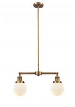 Innovations Lighting 209-BB-G201-6 - Beacon - 2 Light - 23 inch - Brushed Brass - Stem Hung - Adjustable Island Light