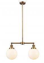 Innovations Lighting 209-BB-G201-8 - Beacon - 2 Light - 25 inch - Brushed Brass - Stem Hung - Adjustable Island Light