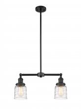 Innovations Lighting 209-BK-G513 - Bell - 2 Light - 21 inch - Matte Black - Stem Hung - Island Light