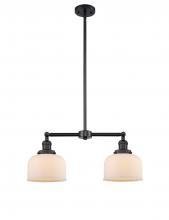 Innovations Lighting 209-BK-G71 - Bell - 2 Light - 21 inch - Matte Black - Stem Hung - Island Light