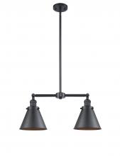 Innovations Lighting 209-BK-M13-BK - Appalachian - 2 Light - 23 inch - Matte Black - Stem Hung - Island Light