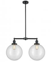 Innovations Lighting 209-OB-G202-12 - Beacon - 2 Light - 27 inch - Oil Rubbed Bronze - Stem Hung - Adjustable Island Light